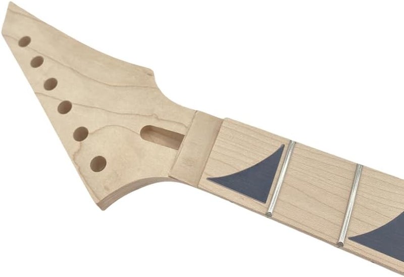 ModouString Maple Guitar Neck 24 fret 25.5 inch Shark fin Inlay Locking Nut DIY - Image 1